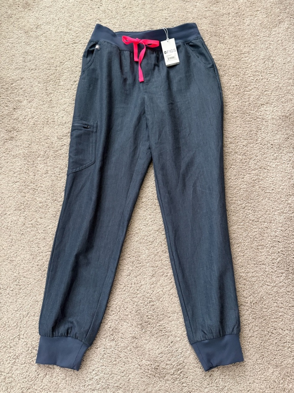 FIGS Heather Denim BNWT Zamora scrub pants